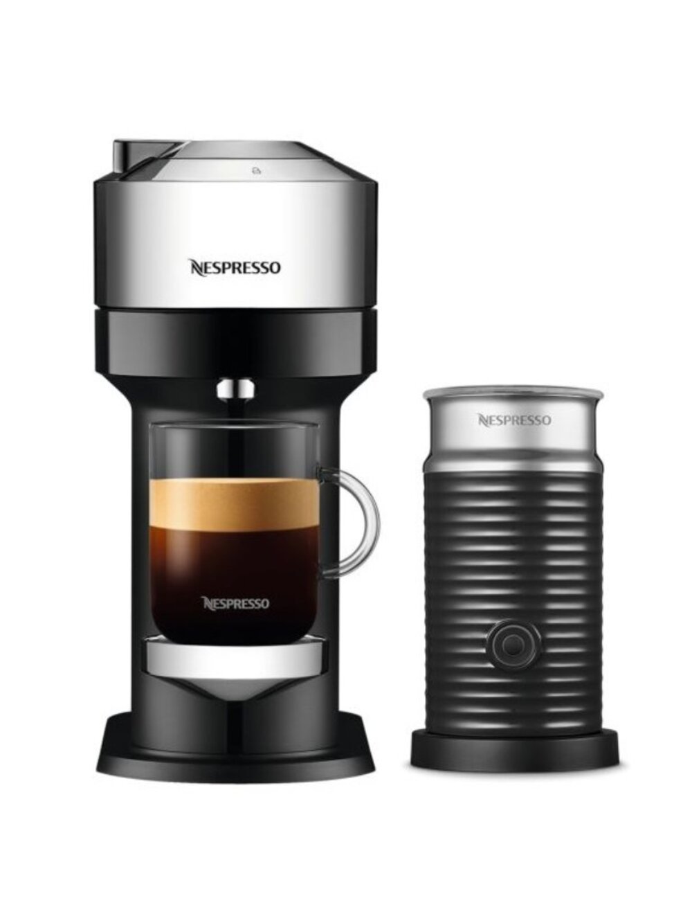 NWB Delonghi Nespresso Vertuo Next & Aeroccino 3 Bundle Black